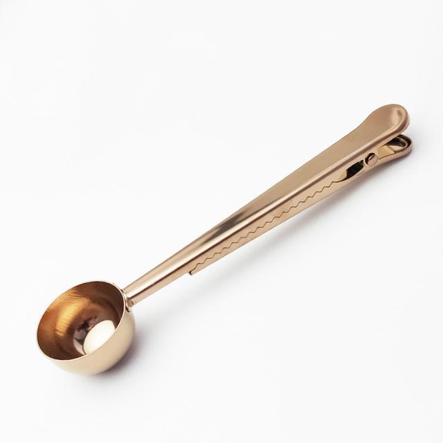 2 в 1 ложка для кофе из нержавеющей стали, уплотнительный зажим, серебряные кухонные принадлежности, приемник эспрессо, чаша, украшение для кофеварки ADM