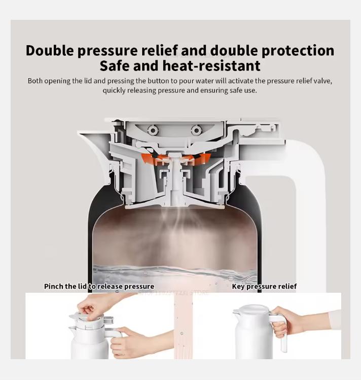 NEW XIAOMI Mijia Thermos Kettle Vacuum Insulated Bottle for Hot/Cold Drinks 1.5/2.0L 60oz Coffee Carafe Hot Water Tea Dispenser