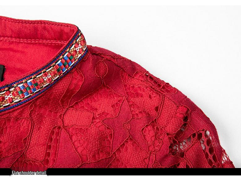 Этническое платье чонсам большого размера с V-образным вырезом и эластичной талией - Богемный ретро-стиль для весны и осени