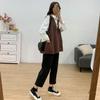 Autumn and Winter Loose All-match Sweater Large Size V-neck Knitted Vest Sleeveless Solid Color Female Top