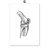 Wall Art Print Canvas Painting Human Anatomy Abstract One Line Bone Heart Tooth Nordic Poster Decor Pictures Medical Office Room