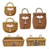Подвесная корзина для хранения Имитация ротанга Портативное украшение Практичный контейнер