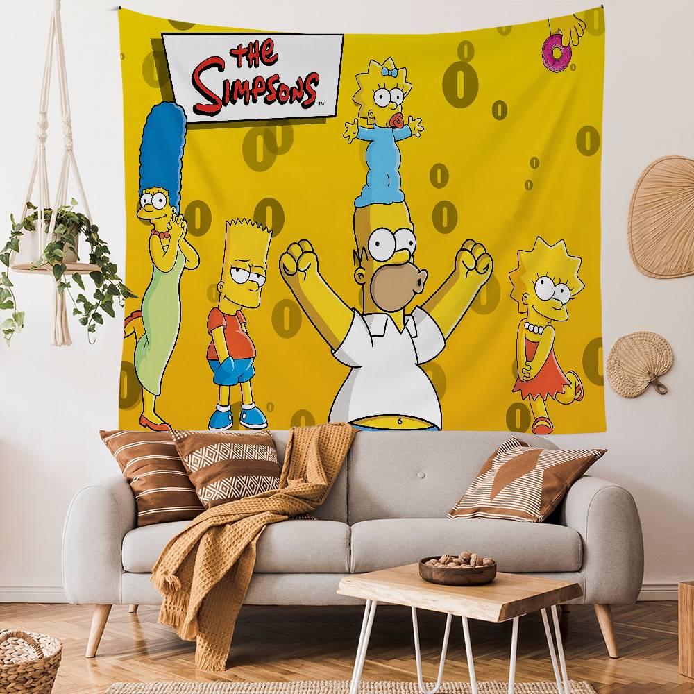 Cartoon The SSimpsons Colorful Tapestry Wall Hanging Bohemian Wall Tapestries Mandala Wall Hanging Sheets