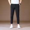 2024 Men's Elastic Slim Casual Pants - Spring, Autumn, Summer Business 9-Point Trousers