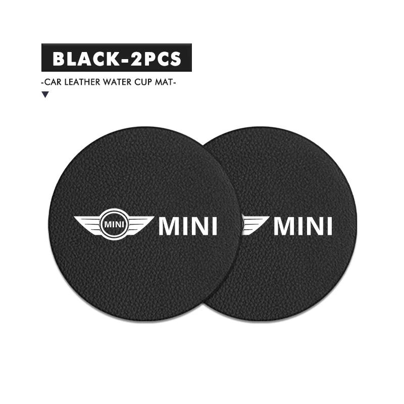 2pcs Suede Car Coaster Water Cup Drink Holder Mat Anti-Slip Pad For MINI Cooper R55 R56 R57 R58 R59 R60 R61 JOHN COOPER WORKS udp3