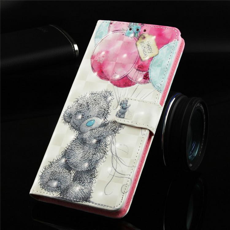 Применимо к кожаному чехлу для мобильного телефона Samsung S10Plus, мультяшный painted, тип кошелька, хранение карт, защитный чехол для iphone12