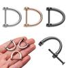 Metal Shoulder Webbing Buckle Bag Strap Accessories Open Screw Clasp D Ring Buckle Leather Craft