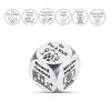 Date Idea Decider Dice Portable Stainless Steel Adults Couple Decision Dice 6 Sides Food Takeaway Decision Dice Girlfriend Boyfriend Gift