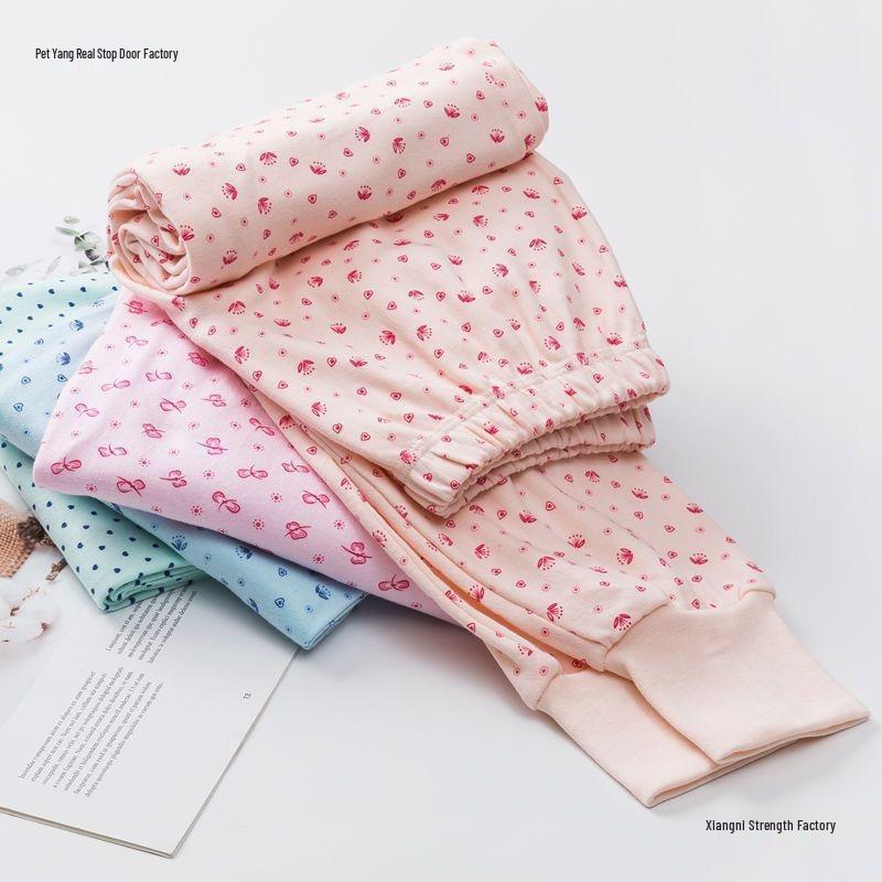 Women's Autumn Cotton Wool Floral Thread Pants Collection