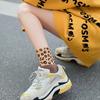 Spotted Leopard Print Women Socks Fashion  Mid-Tube  Socks For Girls Novelty Animal Pattern Japanese Style Autuma Spring  Summer