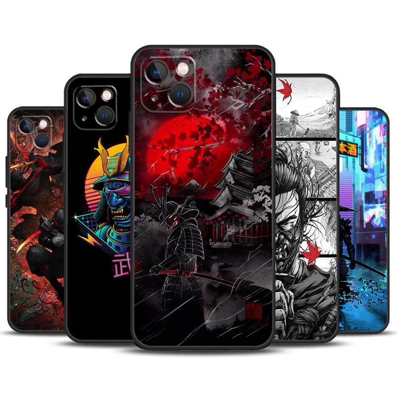 Japan Samurai Ninja Phone Case For IPhone 18 11 12 13 14 16 15 Pro Max Mini 7 8 Plus X XR XS Max Bumper Cases Cover