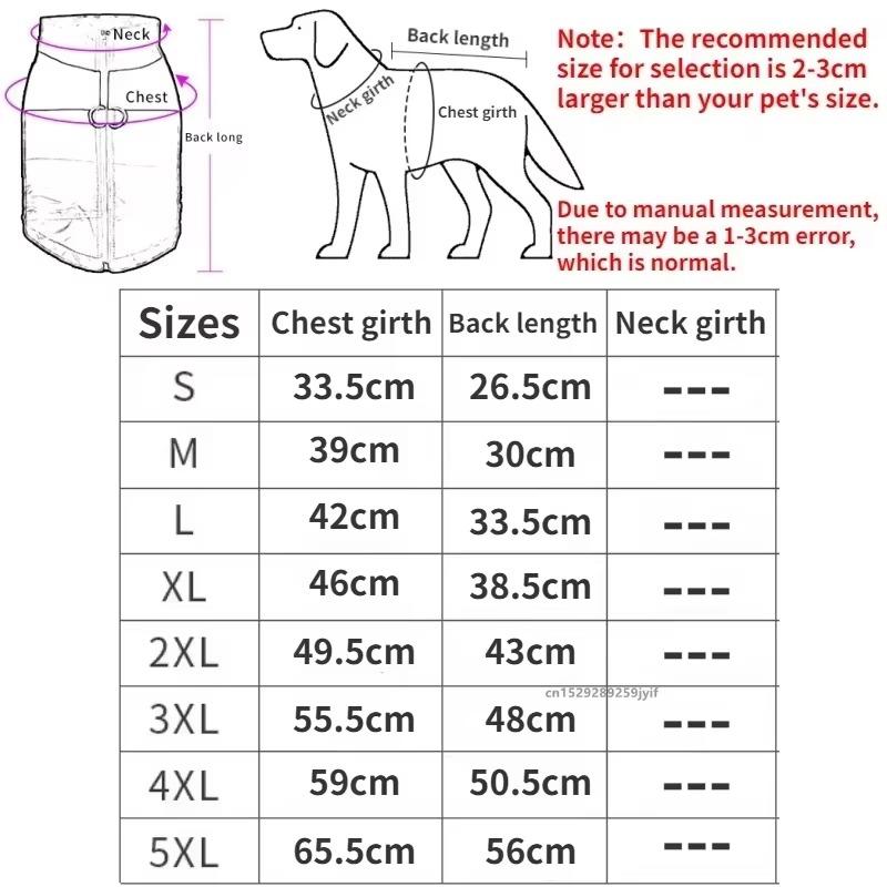 Winter Pet Dog Clothes Warm Big Dog Coat Puppy Clothing Waterproof Pet Vest Jacket For Small Medium Large Dogs Golden Retriever