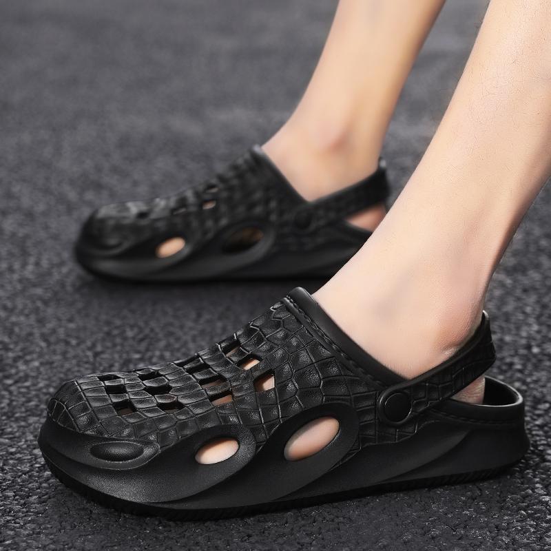 Стильные мужские садовые туфли, большой размер 46 47, мужские сабо, тапочки на платформе, домашние повседневные шлепанцы, мягкие пляжные тапочки, мужские сандалии