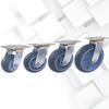 Li Cheng Heavy-Duty Rubber Fixed Caster Wheel