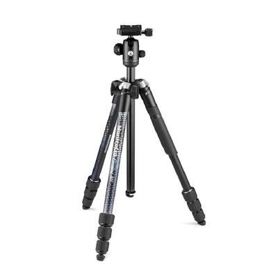 Manfrotto Element MII Алюминиевый 4 Складных Максимальная нагрузка 8 кг Совместим с DSLR Сумка для переноски в комплекте Штатив, Секции, Черный, Складывается на 180°, Замок,