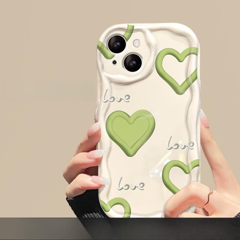 Зеленая Любовь Подходит для чехла для мобильного телефона Huawei Mate50pro P60/50/40 Прозрачный Nova12 Honor 100 Мягкий