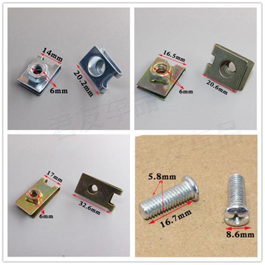 100x Панель крыла автомобиля Брызговик Самонарезающая шайба Сталь Железо Крепеж Клипса Винт