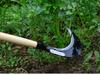 Large Outdoor Manganese Steel Weed Scythe - Long Handle Sickle for Grass Cutting and Corn Harvesting