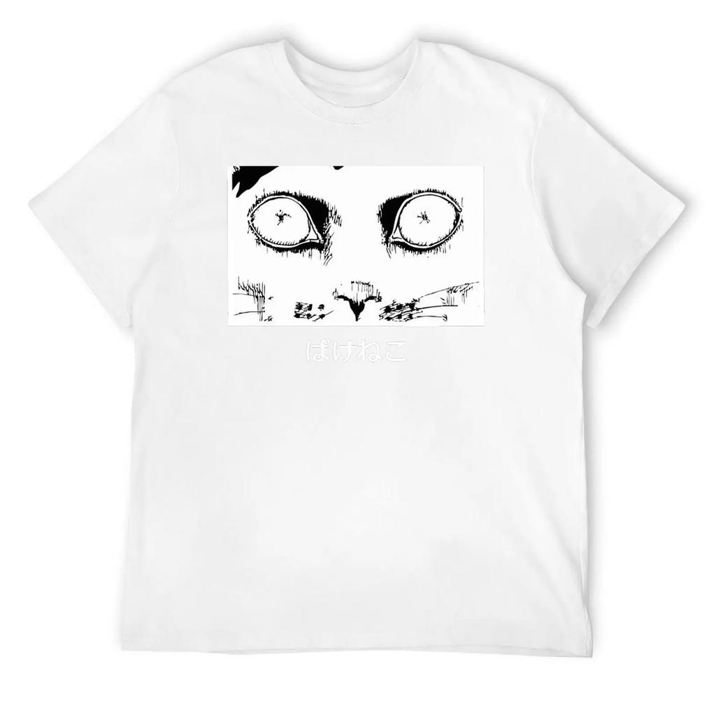 Футболка Bakeneko Evil Cat, баскетбольные футболки с графическим принтом, мужская одежда, мужские забавные футболки