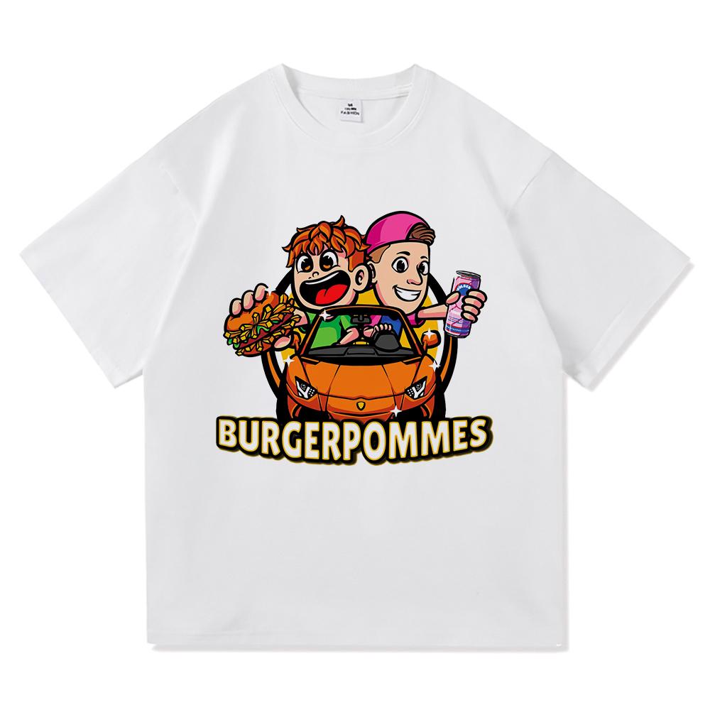 Burgerpommes 2 футболка модная мужская Harajuku эстетическая милая футболка Icrimax унисекс высокое качество мультфильм повседневные хлопковые футболки рубашки