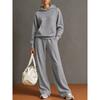 2026 Fall Winter Womens Casual Hooded Sweatshirt Wide Leg Pants Set Loose Sportswear