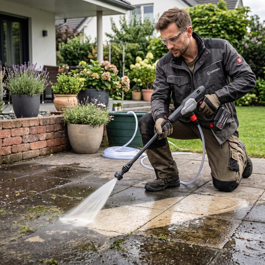 60 Bar Cordless Pressure Washer with Multi-Function Nozzle for Garden Cleaning