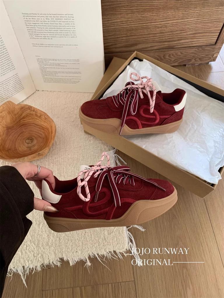 Корейские ретро-кеды на платформе из серебра, немецкие кроссовки, женская весна 2025, новые нишевые вышитые повседневные туфли Forrest Gump, кроссовки