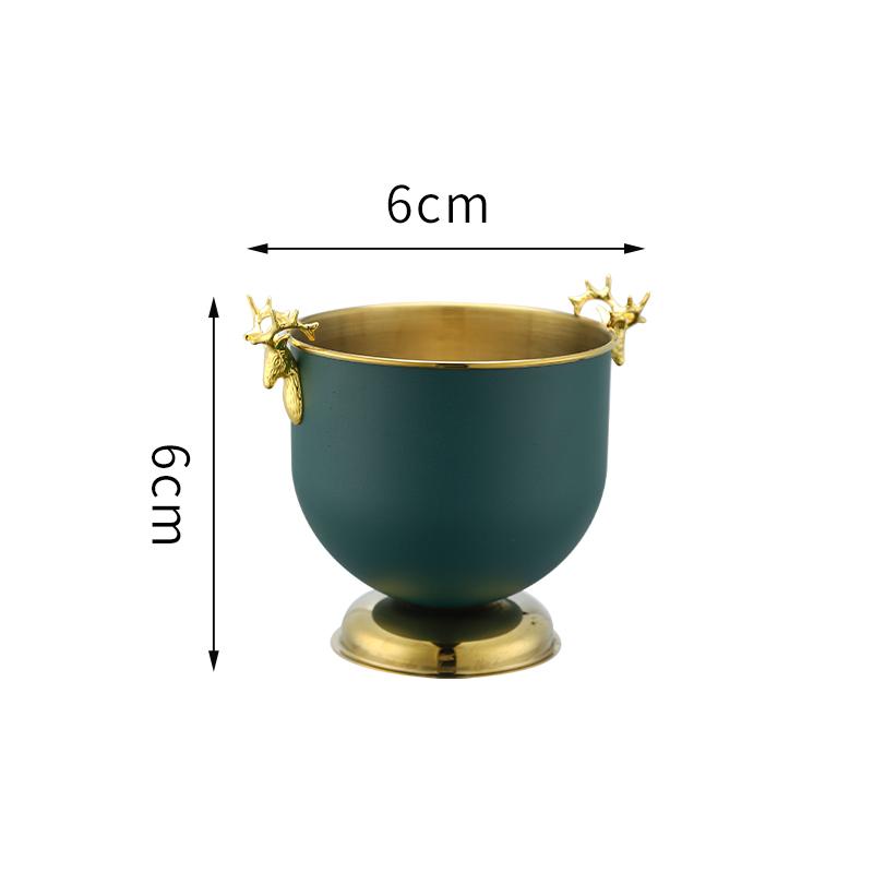 Шампанское, охлажденное вино, пиво, красное вино, куб, бар, КТВ, ведро с двумя ручками, золотое, золотое, толстое, с головой тигра, ведро для льда, шампанское