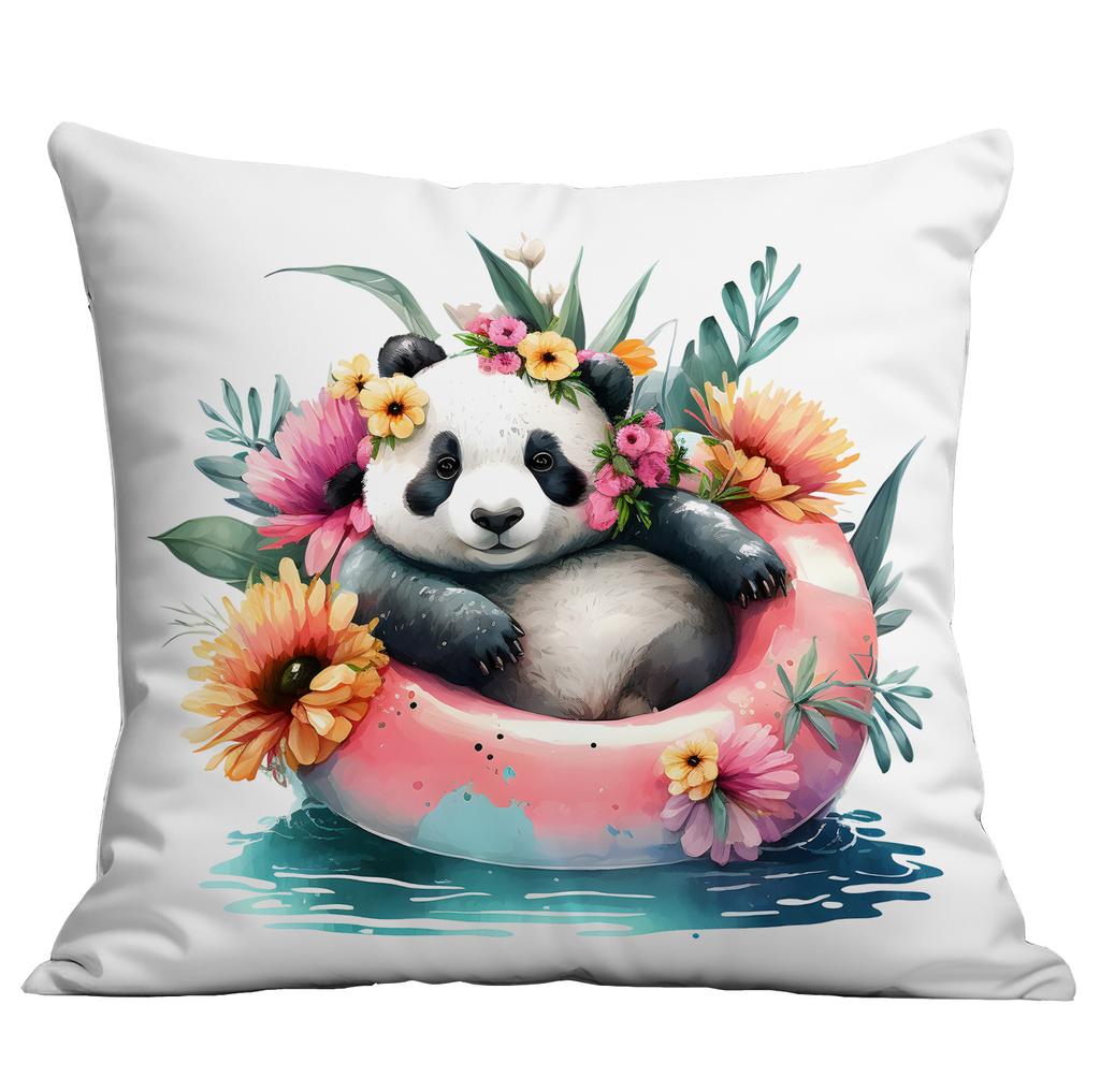 New Cute Cartoon Summer Panda Pillow Case Home Sofa Cushion Pillow Case Decoration