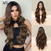 Жен. 66см Искусственные волосы Кружевной парик Светло-каштановые волосы Розовые волосы Сетка для волос Головные уборы Полный головной убор Чистая ручная работа Карни Парик канекалон