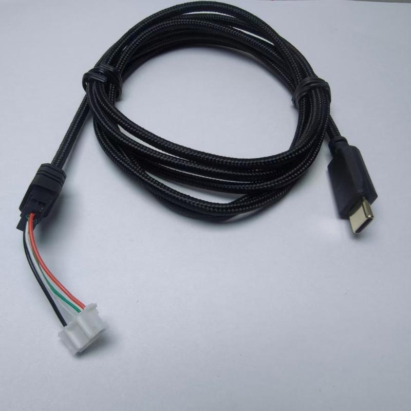 Плетеный нейлоновый сменный кабель для игровых наушников ROG / ROG S с позолоченными разъемами Type C