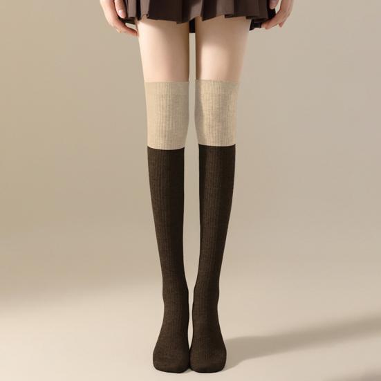 Women Thigh High Socks Over The Knee Wool Knit Warm Socks Thick Thermal Long Boot Stockings Autumn Winter Leg Warmer