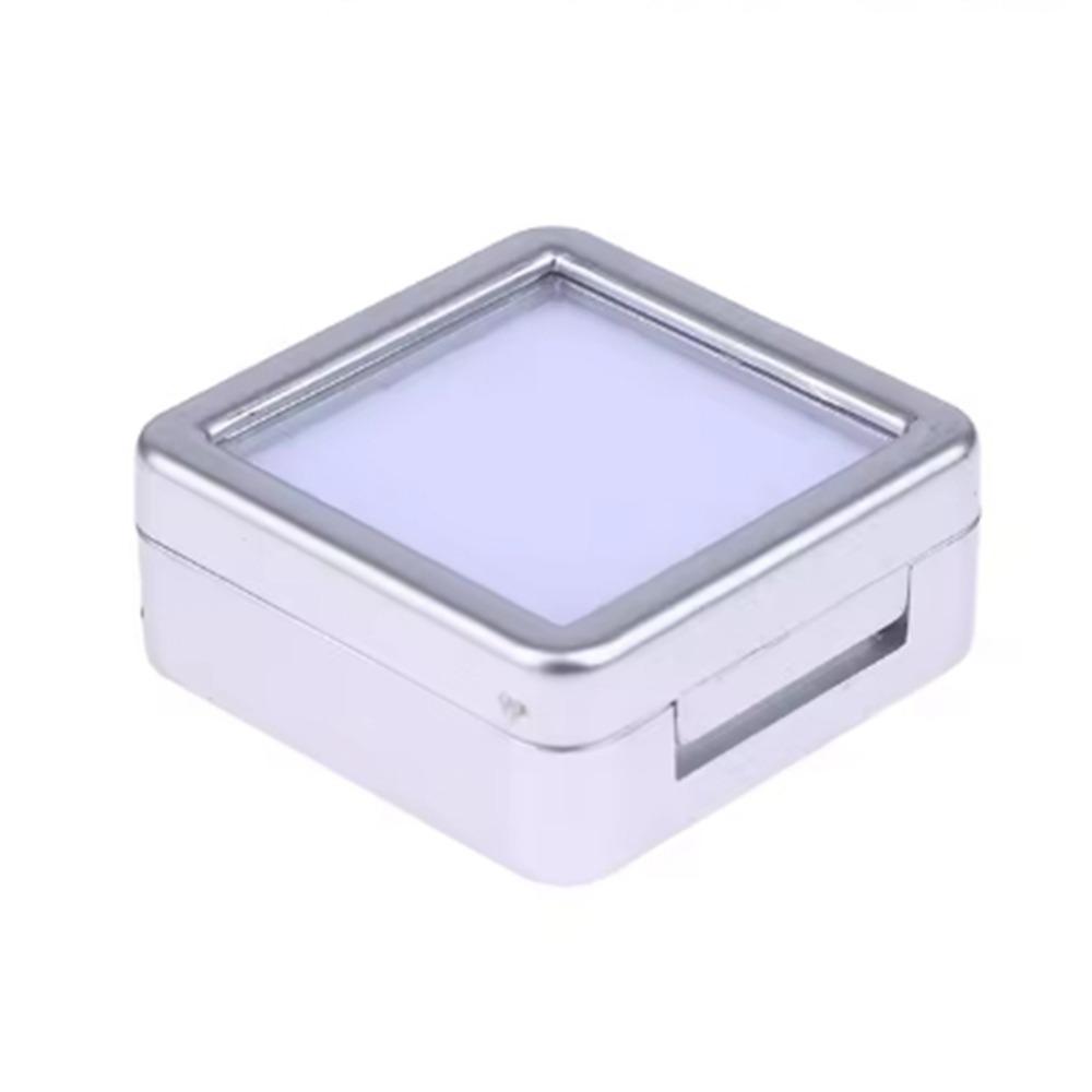 Packaging Transparent Rhinestone Jar Box Flip Lid Acrylic Crystal Display Case White Black Gemstone Holder Organizer