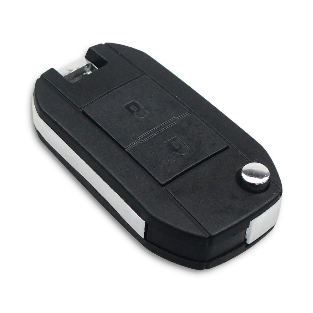 Модифицированный корпус складного ключа зажигания для Peugeot 307 107 207 407 Citroen C2 C3 Xsara Пульт 2-кнопочный Чехол для ключа Лезвие Hu83
