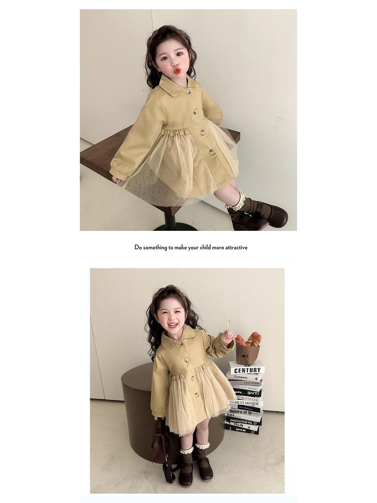 Стильный демисезонный тренч для девочек 2025