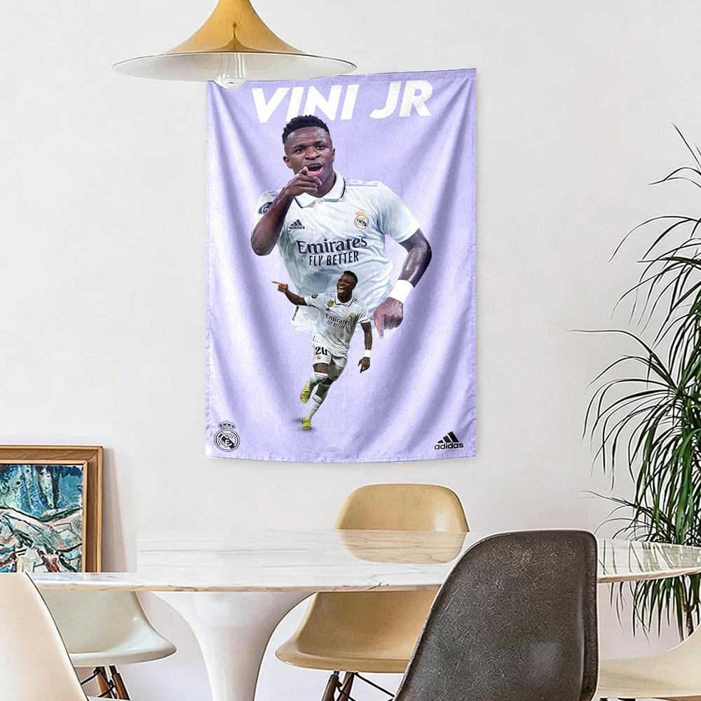 Real Madrid Football Stars Wall Decor Tapestry Art For Pet Memorial Birthdaywedding Party Backdrop Family Gift