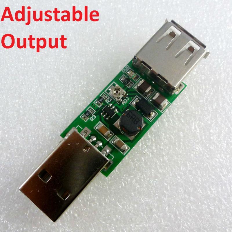 DC-DC USB 5V to 6-15V Step-Up Boost Converter Voltage inverters Module Adjustable Output DC 6V 7V 8V 9V 12V