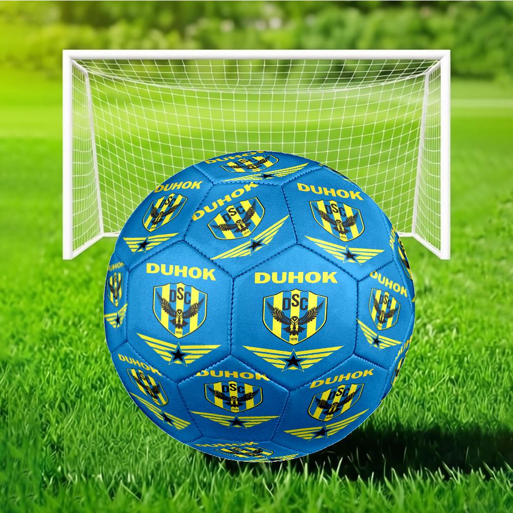 Duhok Sports Club Emblem Size 5 Soccer Ball, Suitable for Training and Matches, High-Elasticity, Wear-Resistant Material Gift for Fan