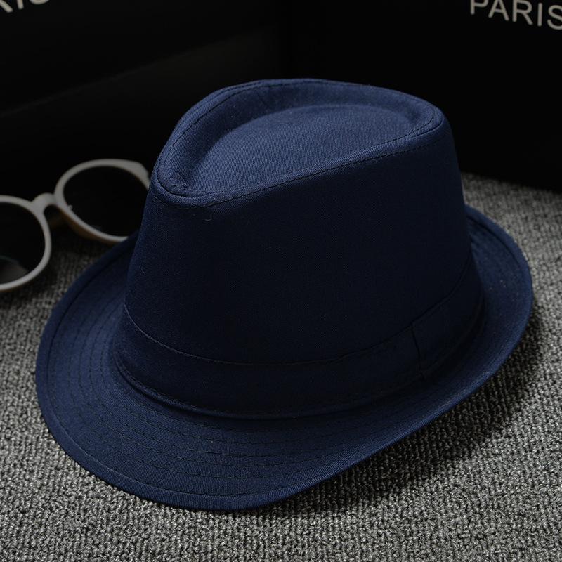 Plain Cloth British Style Male And Female Neutral Solid Color Jazz Hat Couple Panama Hat Sun Hat Yiwu