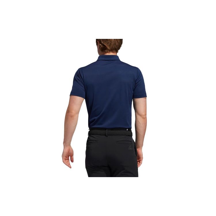 Adidas Твердые дышащие рубашки поло с короткими рукавами, мужские топы, темно-синие FS6883