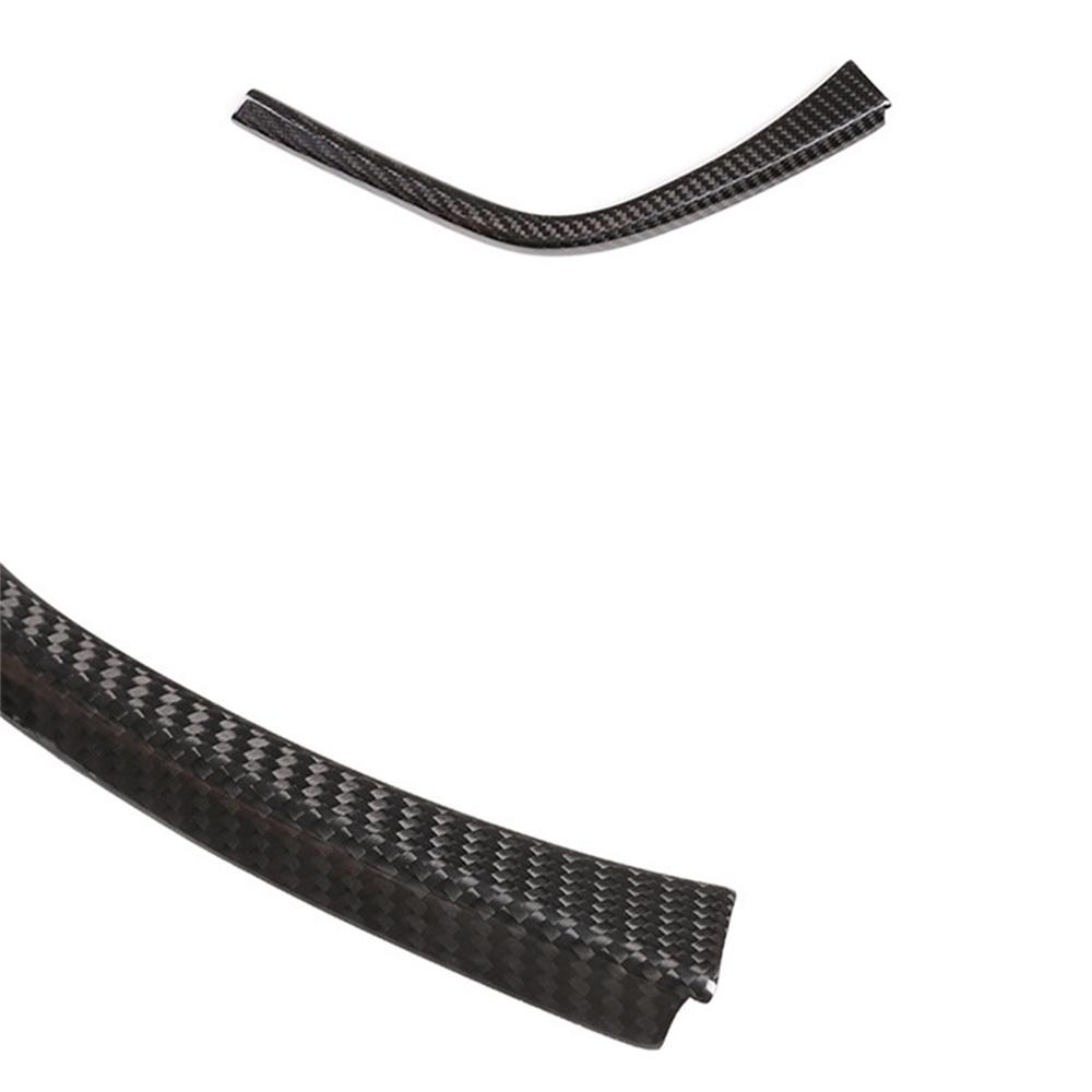 Real Carbon Fiber Car Gear Shift Panel Side L Shape Strips Trim Interior For BMW