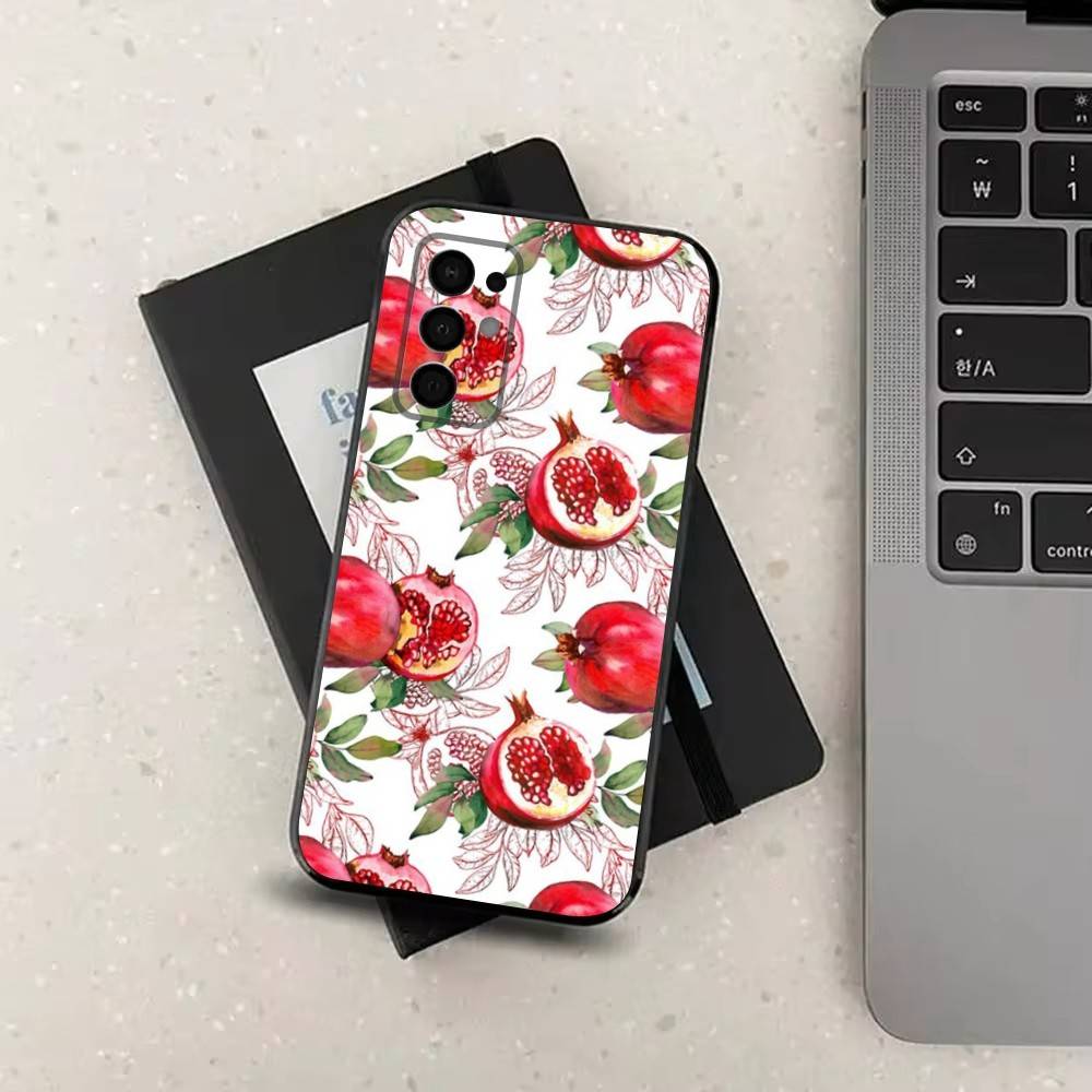 Чехол-накладка с рисунком фруктов для Samsung Galaxy A73,31,Note,72,41,8,9,52,J7,22,71,53,32, Мягкий черный силиконовый чехол