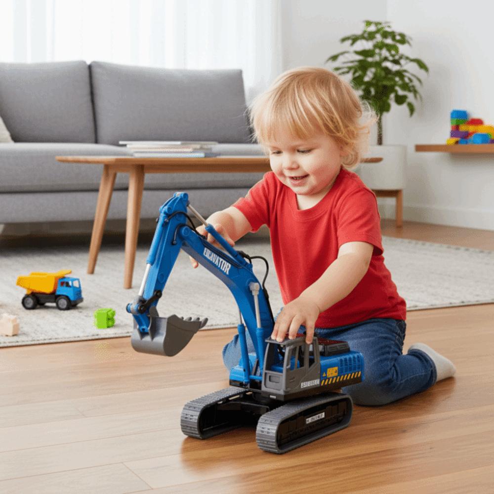 Simulation Excavator Model Toy Rotatable Forklift Car Model Boys Gifts