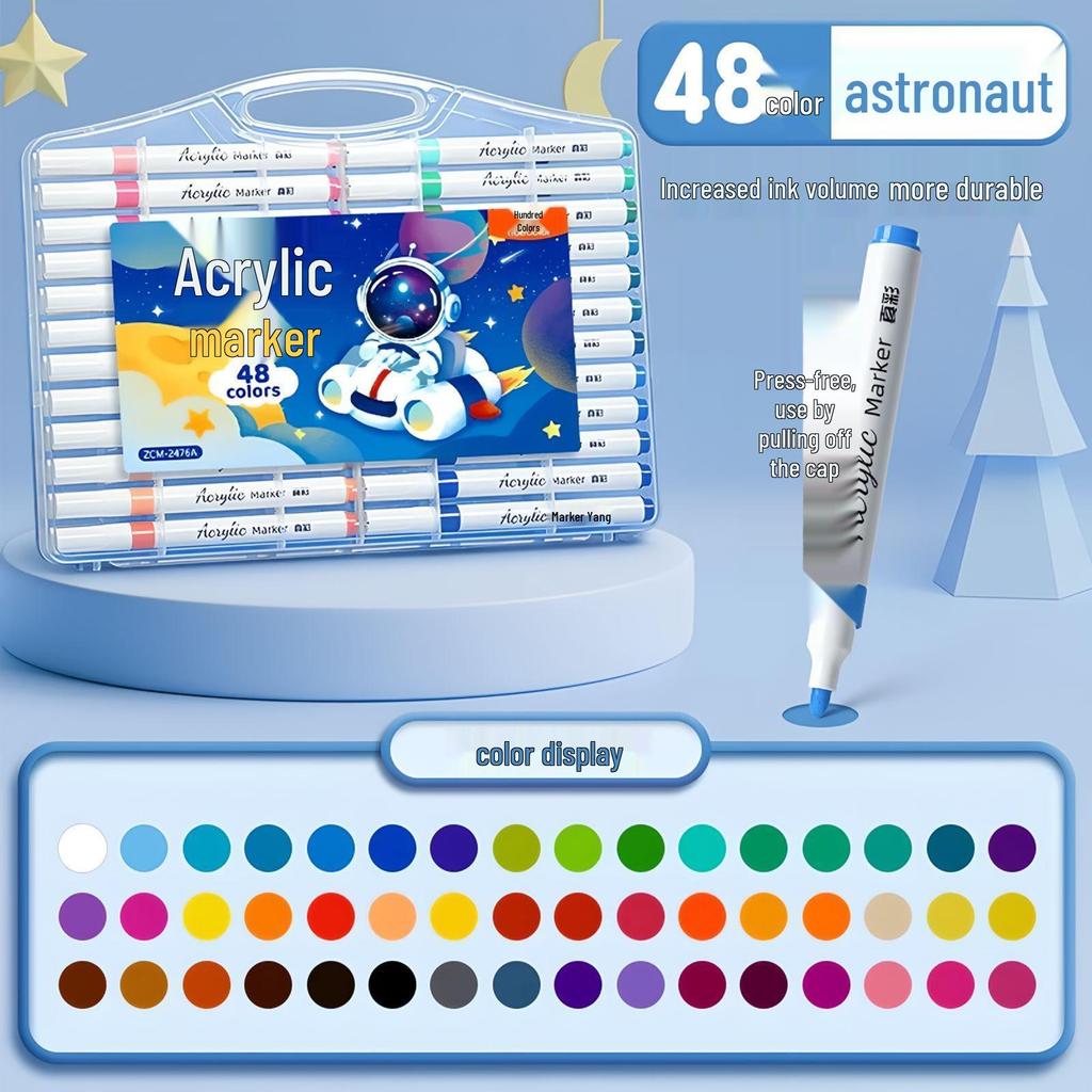 Safe Washable True Color Acrylic Markers for Kids, Large Capacity Art Painting Set