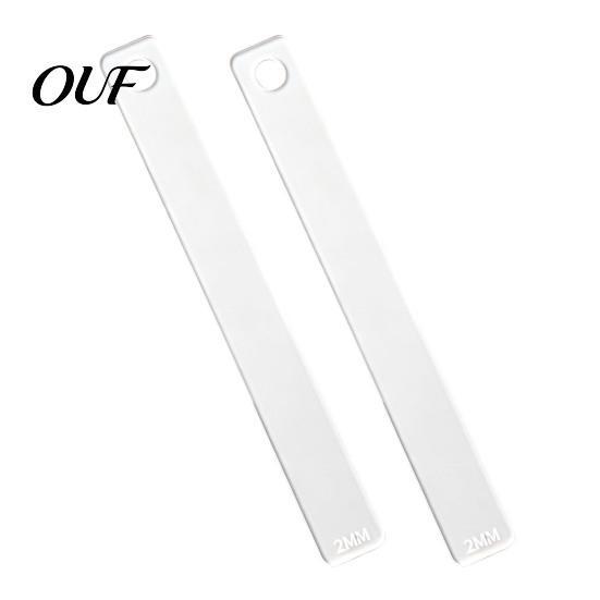 Handmade Jewelry Crafting Tools 1 Pair Acrylic Polymer Clay Depth Guide, 2/3/4/5/6mm Pottery Rolling Pin Transparent Guide Thickness Ruler for