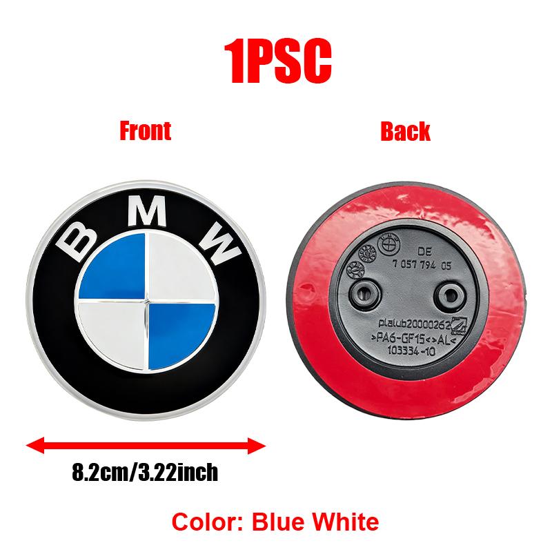 82mm Car Hood Bonnet Emblem Rear Trunk Bumper Sticker Auto Front Head Badge Replacement For BMW M Series X3 M M3 M5 E36 E39 E46