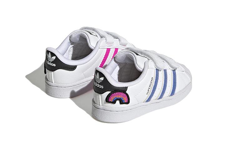 Adidas Originals SUPERSTAR Comfortable Slip Resistant Abrasion Resistant Low top Toddler Shoes Infant And Toddler GV9012