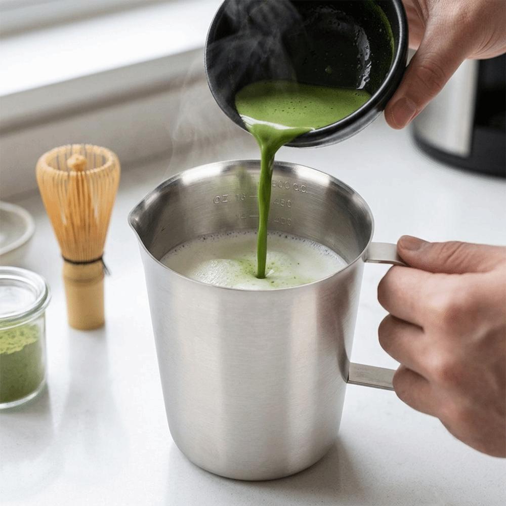 Cylindrical Measuring Cup Rustless Steel Coffee Jug Graduated Container Material Dosing