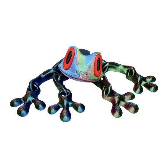 3D-печатная магнитная игрушка-лягушка с подвижными суставами, магнит на холодильник в виде лягушки, шарнирная подвижная модель лягушки, фигурка, украшение, орнамент