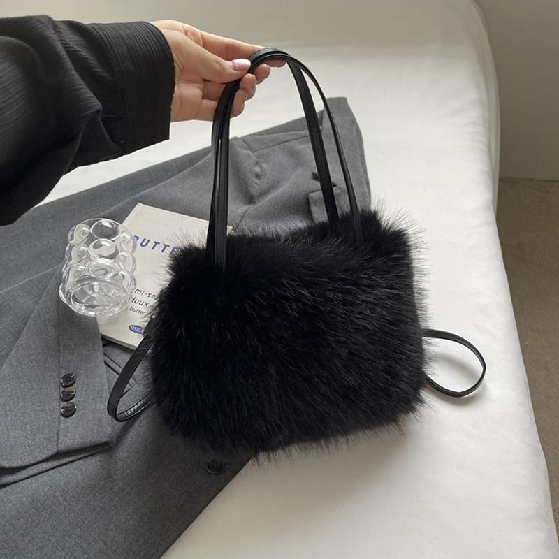 New Plush Bag Winter Women Fashion Handbags Cloud Faux Fur Purse Fashion Casual Women's Shoulder Bag Fluffy Bag